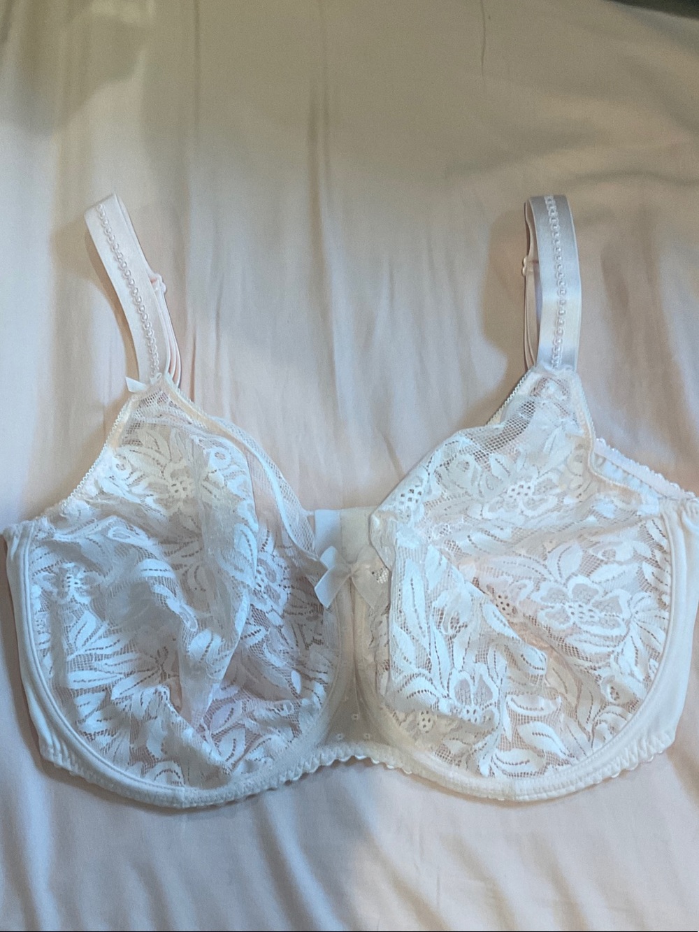 Prima Donna Light Blue and White Lace Bra Set